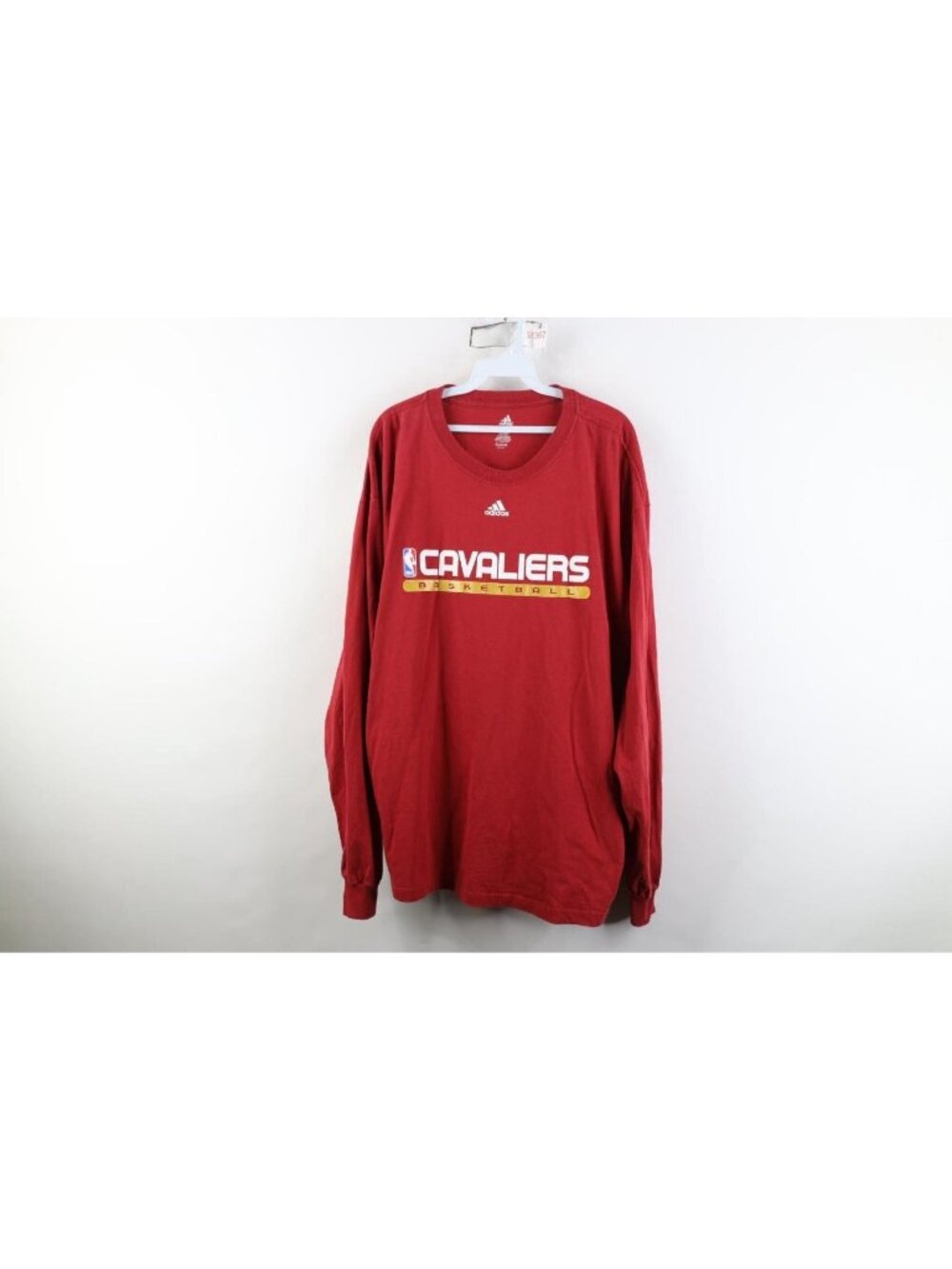 Vintage Adidas Mens 2XL Cleveland Cavaliers Basketball Long Sleeve T-Shirt Red